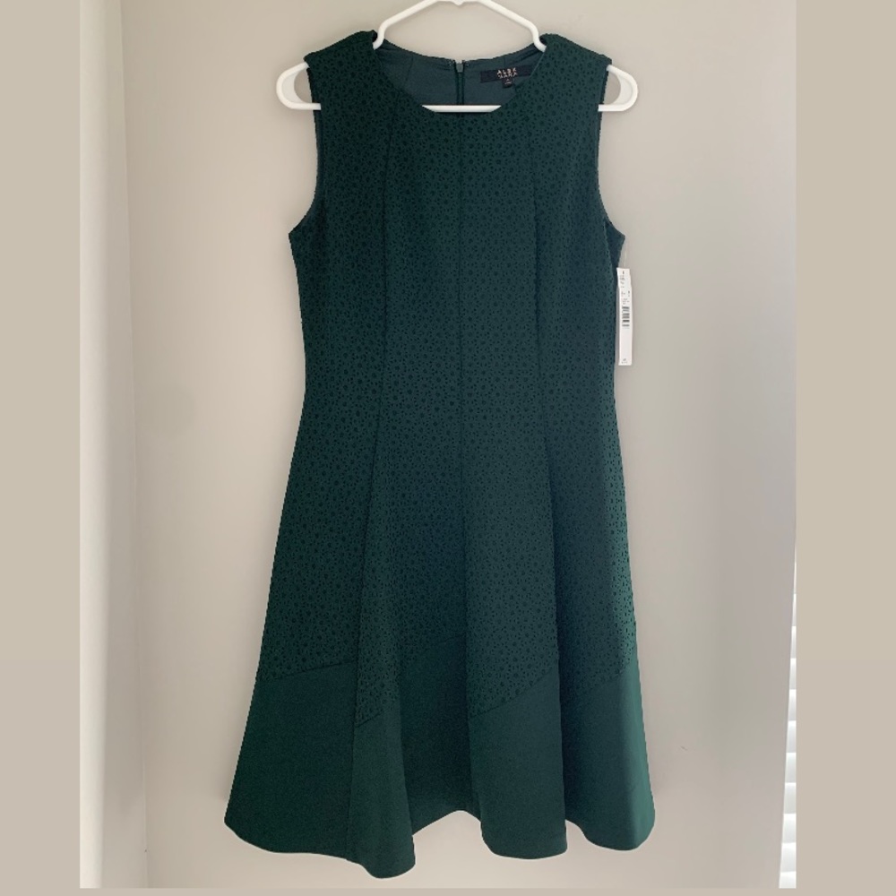 Alex Marie Dark Green Sleeveless Dress - Picture 2 of 11